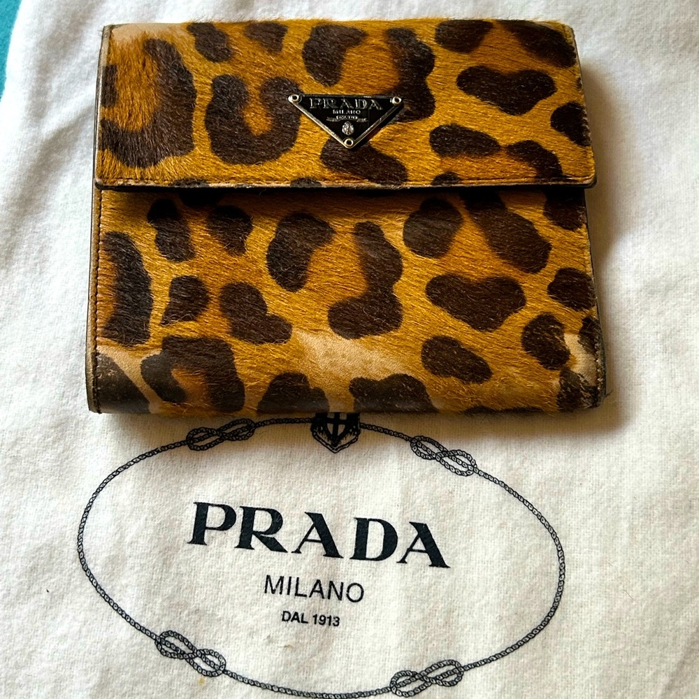 PRADA  leopard print wallet!